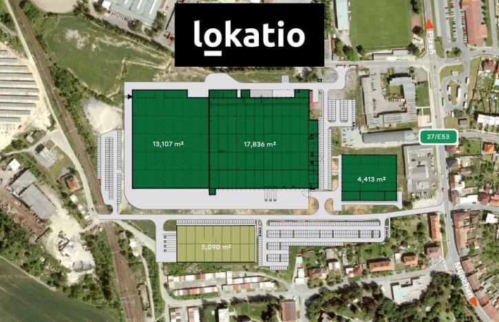 Pronájem skladu, Přeštice, Průmyslová, 5309 m2